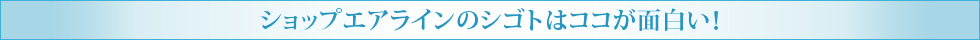 ショップエアラインのここが面白い